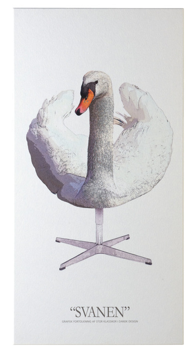 Akustikbild Art-Acoustic Svanen Vit Fibrotech